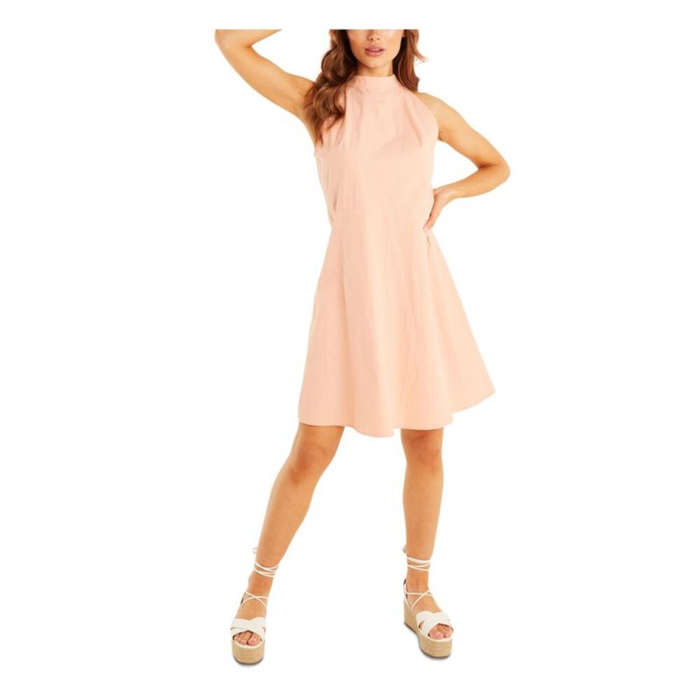 QUIZ Womens Orange Woven Fitted  Sleeveless Dress 6